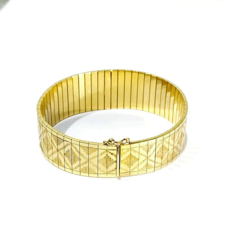 Bracelet Bracelet articulé Art déco en or 18 carats, années 1970 58 Facettes