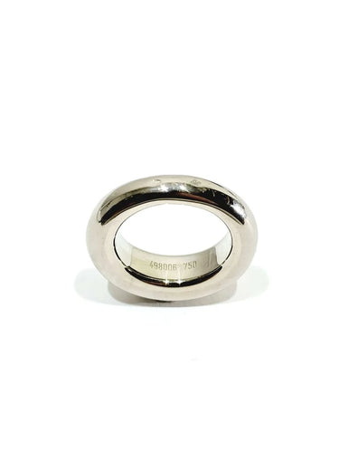 Bague 52 Chaumet - Bague jonc en or gris 18 carats 58 Facettes