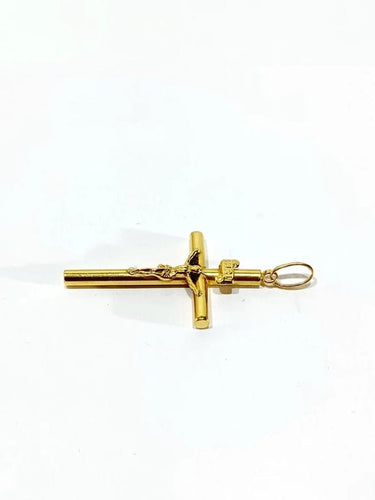 Pendentif Pendentif crucifix INRI en or jaune 18 carats 58 Facettes