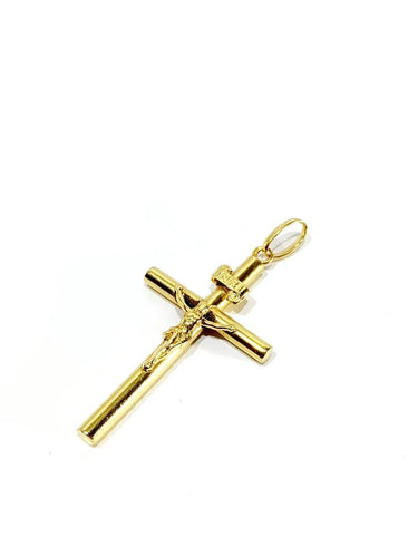 Pendentif Pendentif crucifix INRI en or jaune 18 carats 58 Facettes