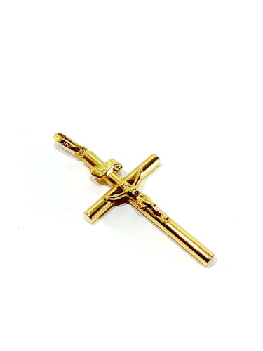 Pendentif Pendentif crucifix INRI en or jaune 18 carats 58 Facettes