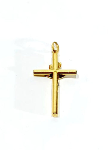Pendentif Pendentif crucifix INRI en or jaune 18 carats 58 Facettes