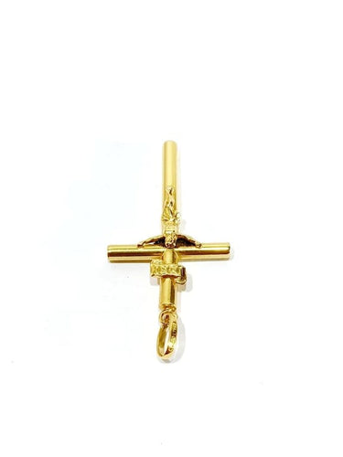 Pendentif Pendentif crucifix INRI en or jaune 18 carats 58 Facettes