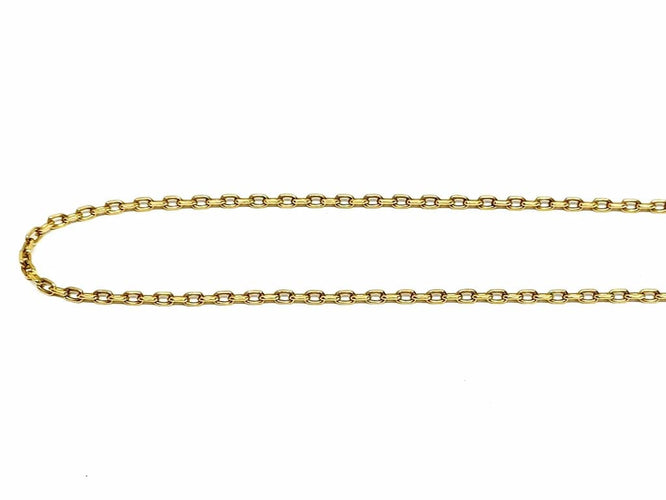 Collier Chaîne maille forçat 50 cm en or jaune 18 carats 58 Facettes