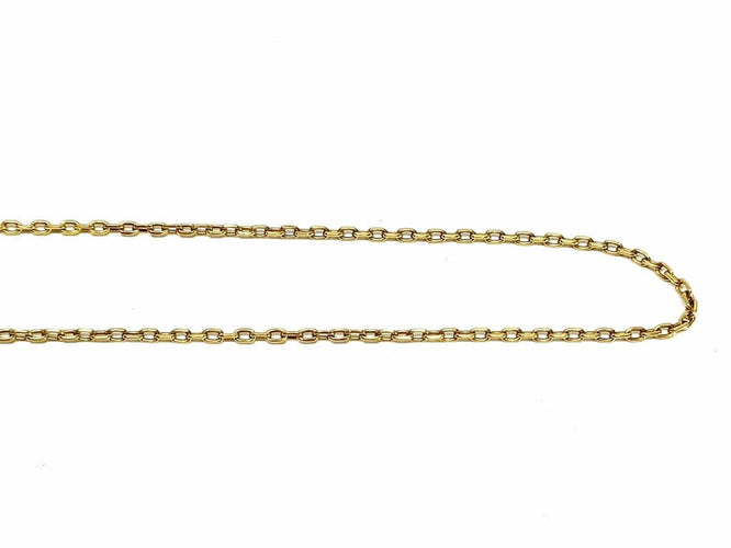 Collier Chaîne maille forçat 50 cm en or jaune 18 carats 58 Facettes
