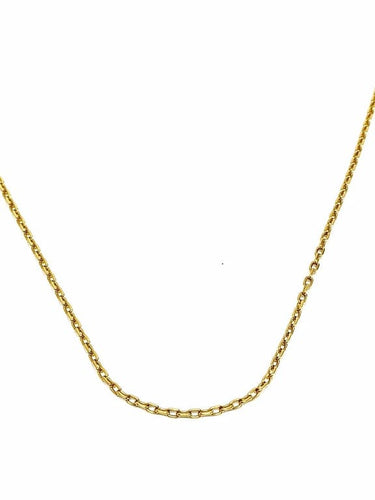 Collier Chaîne maille forçat 50 cm en or jaune 18 carats 58 Facettes