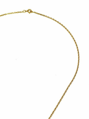 Collier Chaîne maille forçat 50 cm en or jaune 18 carats 58 Facettes
