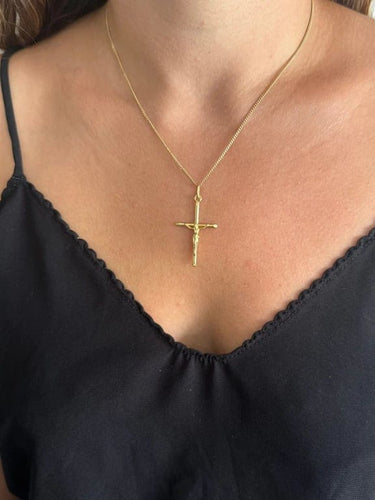 Pendentif Pendentif crucifix en or jaune 18 carats 58 Facettes