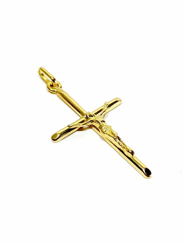 Pendentif Pendentif crucifix en or jaune 18 carats 58 Facettes