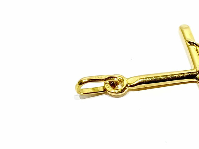 Pendentif Pendentif crucifix en or jaune 18 carats 58 Facettes