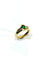 Bague 51 Bague en or jaune 18 carats avec émeraude et diamants 58 Facettes