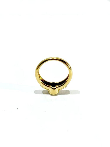 Bague 51 Bague en or jaune 18 carats avec émeraude et diamants 58 Facettes