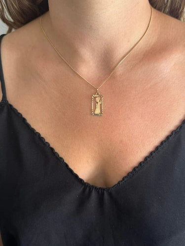 Pendentif Médaille ange ajourée en or champagne 18 carats 58 Facettes