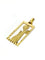 Pendentif Médaille ange ajourée en or champagne 18 carats 58 Facettes