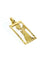 Pendentif Médaille ange ajourée en or champagne 18 carats 58 Facettes