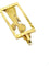 Pendentif Médaille ange ajourée en or champagne 18 carats 58 Facettes