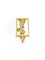 Pendentif Médaille ange ajourée en or champagne 18 carats 58 Facettes