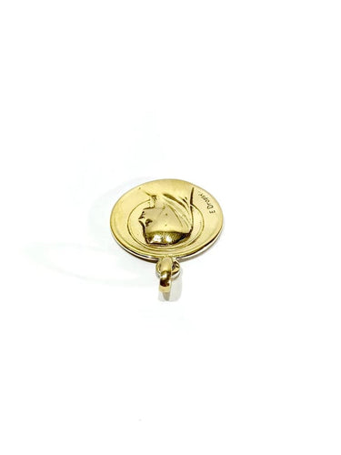 Pendentif Emile Dropsy – Médaille Vierge en or jaune 18 carats 58 Facettes