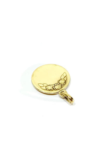 Pendentif Emile Dropsy – Médaille Vierge en or jaune 18 carats 58 Facettes
