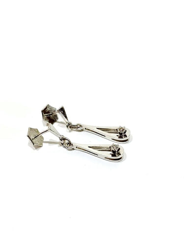Boucles d'oreilles Boucles d’oreilles en or blanc 18 carats et diamants 58 Facettes