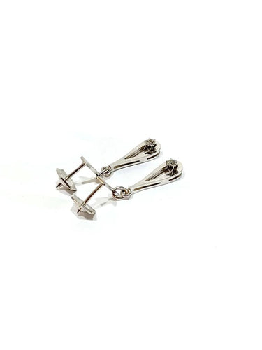 Boucles d'oreilles Boucles d’oreilles en or blanc 18 carats et diamants 58 Facettes