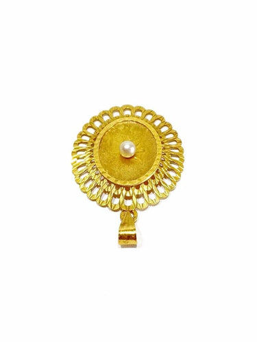 Pendentif Pendentif en or jaune 18 carats et perle 58 Facettes