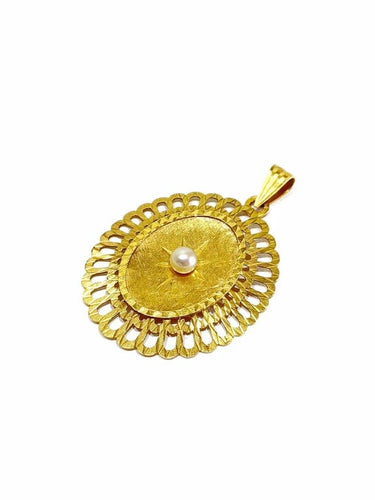 Pendentif Pendentif en or jaune 18 carats et perle 58 Facettes