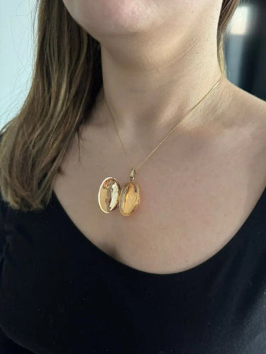 Pendentif Pendentif médaillon photo en or jaune et or rose 18 carats 58 Facettes