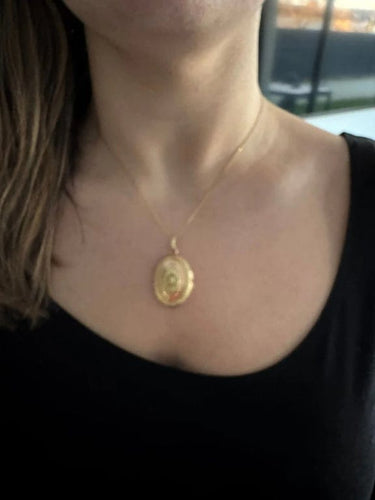 Pendentif Pendentif médaillon photo en or jaune et or rose 18 carats 58 Facettes