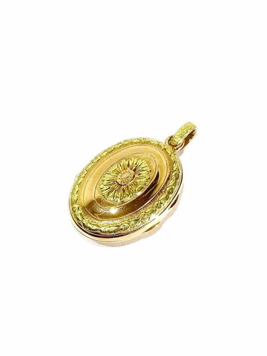 Pendentif Pendentif médaillon photo en or jaune et or rose 18 carats 58 Facettes