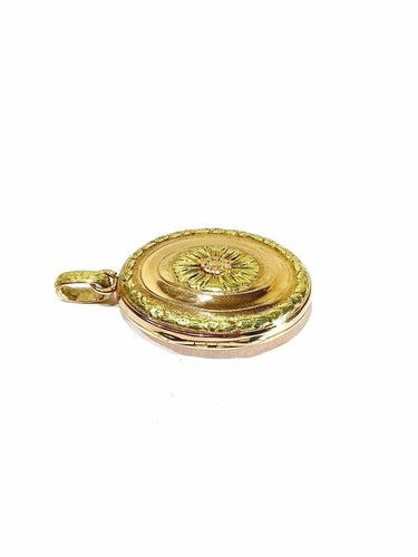 Pendentif Pendentif médaillon photo en or jaune et or rose 18 carats 58 Facettes