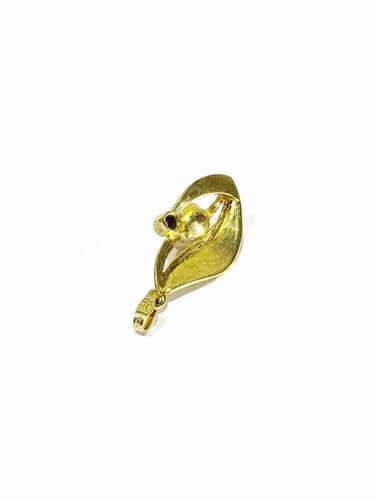 Pendentif Pendentif en or jaune 18 carats avec perle et grenat 58 Facettes