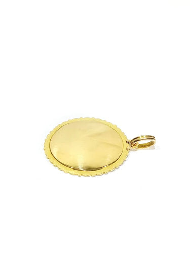 Pendentif Emile Dropsy - Médaille Vierge en or jaune 18 carats 58 Facettes