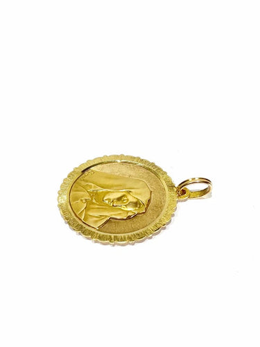 Pendentif Emile Dropsy - Médaille Vierge en or jaune 18 carats 58 Facettes
