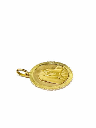 Pendentif Emile Dropsy - Médaille Vierge en or jaune 18 carats 58 Facettes