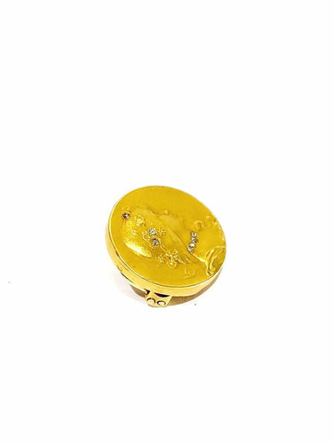 Accessoire Émile Vernier - Bouton de plastron Art nouveau en or jaune et diamants 58 Facettes