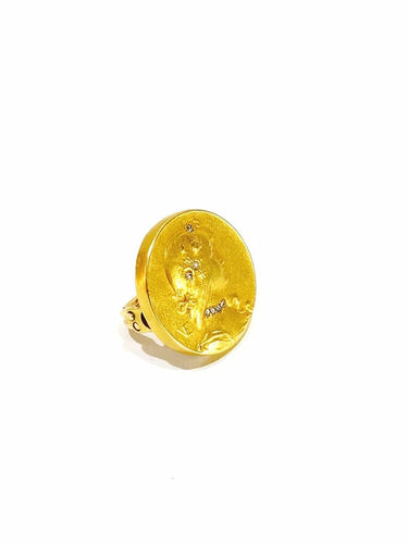 Accessoire Émile Vernier - Bouton de plastron Art nouveau en or jaune et diamants 58 Facettes