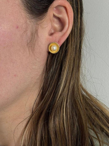 Boucles d'oreilles Boucles d’oreilles en or jaune 18 carats et perles 58 Facettes