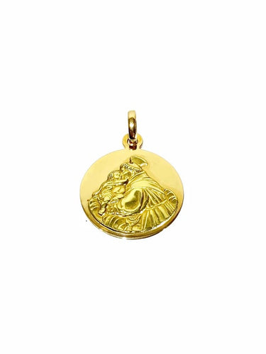 Pendentif Médaille Saint Antoine - Pendentif en or rose et or jaune 18 ct 58 Facettes