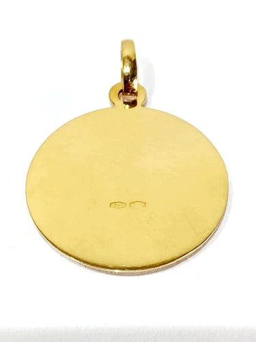Pendentif Médaille Saint Antoine - Pendentif en or rose et or jaune 18 ct 58 Facettes