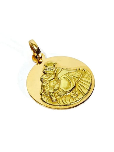 Pendentif Médaille Saint Antoine - Pendentif en or rose et or jaune 18 ct 58 Facettes