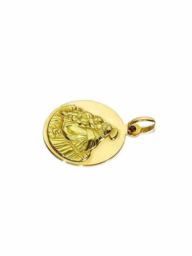 Pendentif Médaille Saint Antoine - Pendentif en or rose et or jaune 18 ct 58 Facettes
