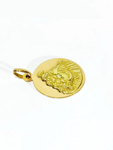 Pendentif Médaille Saint Antoine - Pendentif en or rose et or jaune 18 ct 58 Facettes