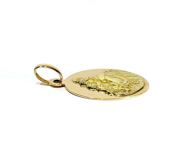 Pendentif Médaille Saint Antoine - Pendentif en or rose et or jaune 18 ct 58 Facettes