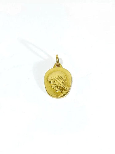 Pendentif Médaille de baptême Christ en or jaune 18 carats 58 Facettes