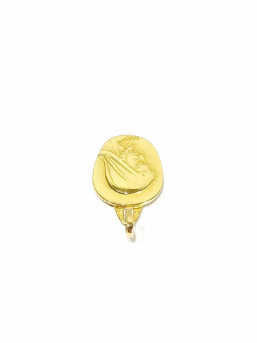 Pendentif Médaille de baptême Christ en or jaune 18 carats 58 Facettes