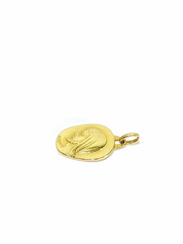 Pendentif Médaille de baptême Christ en or jaune 18 carats 58 Facettes