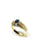 Bague 54.5 Bague en or jaune 18 carats avec diamants et saphir 58 Facettes