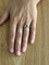 Bague 54.5 Bague en or jaune 18 carats avec diamants et saphir 58 Facettes