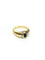 Bague 54.5 Bague en or jaune 18 carats avec diamants et saphir 58 Facettes